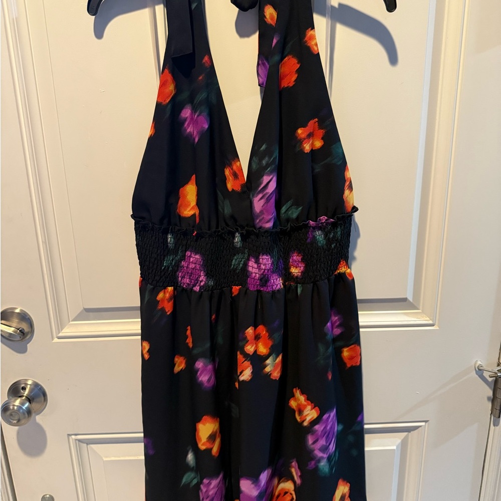 Madden NYC Juniors Woven Halter Dress, Size XL
